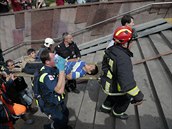 Zásah záchranářů v moskevském metru