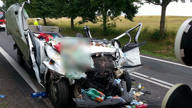 Tragick nehoda u obce Rybn nad Zdobnic na Rychnovsku. (17. 7. 2014)