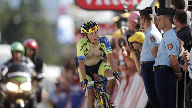HOTOV, ALE ASTN. Rafal Majka dojd do cle tinct etapy Tour de France jako druh.  