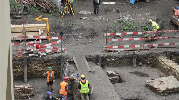 Archeologické nalezit u Obecního dvora