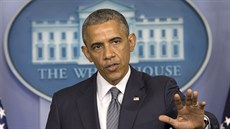 Americký prezident Barack Obama na brífinku k pádu malajsijského letounu (18....