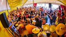 Hudební workshop na festivalu Krytof Kemp v Námti na Hané (12. ervence 2014)