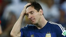 ZLATÝ SEN JE PRYČ. Argentinec Lionel Messi po prohraném finále. 