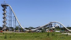 Celkový pohled na nejv�t�í vodní skluzavku na sv�t�, která byla v �ervenci...