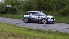 Václav Pech a Petr Uhel bhem rychlostní zkouky na Rally Bohemia