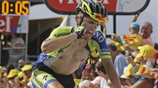 Rafal Majka dojel do cíle 14. etapy Tour de France jako první.