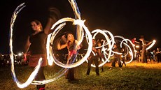 fireshow Tribo Fuego na festivalu Mighty Sounds 2014