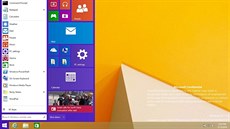Údajné menu tlaítka Start v pipravovaných Windows 9