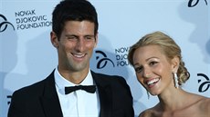 Novak Djokovi a Jelena Ristiová (Londýn, 8. ervence 2013)