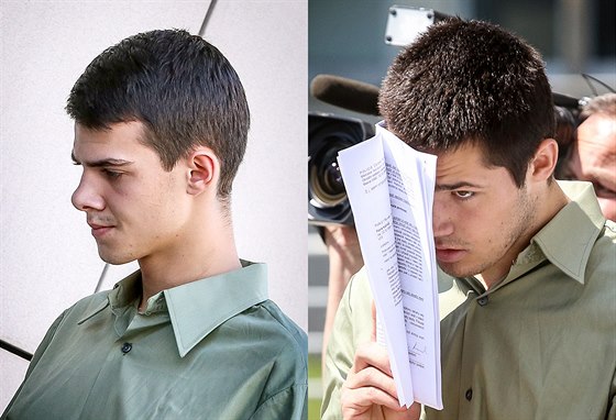 Oba bratrance obvinné z útoku na Michala Hrzu u soud propustil z vazby. Vpravo je mladí z obvinných, který el na svobodu v pátek.