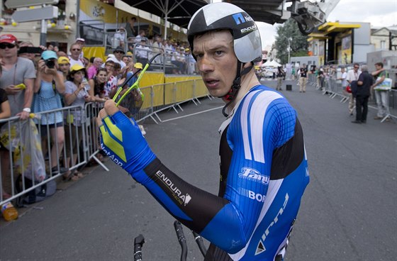 POSKOIL NA 7. MSTO. Leopold Knig v cli asovky na Tour de France.