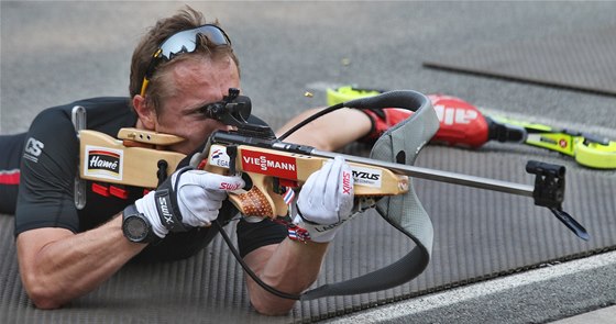 Ondej Moravec pi letním soustední biatlonové reprezentace v Letohradu. 