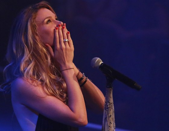 Britská soulová zpvaka Joss Stone zazpívala 23.7. 2014 v praském Lucerna...