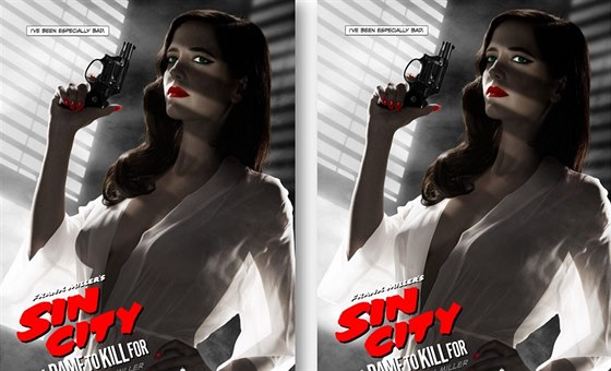 Eva Greenová na plakátu k filmu Sin City: enská, pro kterou bych vradil (2014)