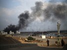 Izraelské údery zasáhly i pístav v Gaza City (28. ervence 2014)