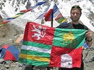 Jan „Tráva“ Trávníček v základním táboře pod K2, druhou nejvyšší horou světa.