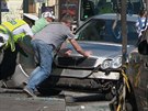 Auto nehoda - ulice Hybernská