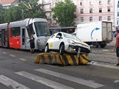 Nehoda ve Vršovické ulici