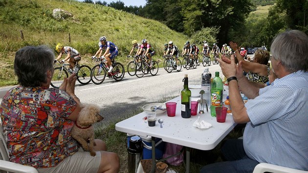 Momentka ze 16. etapy Tour de France