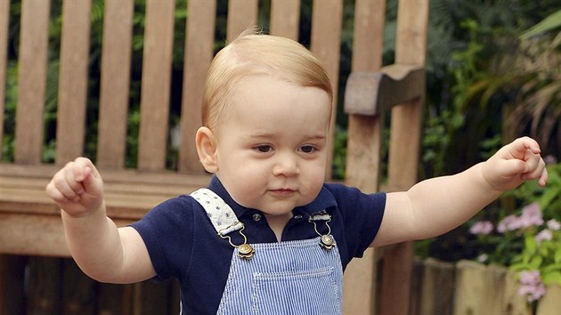 Princ George  začal sám chodit ještě před prvními narozeninami (2014).