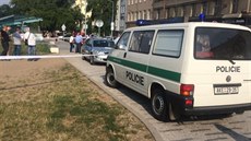 K napadení bezdomovce do�lo poblí� tramvajové zastávky Hrad�anská (21.7.2014)