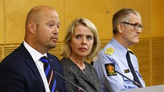 Norský ministr spravedlnosti Anders Anundsen, ředitelka norské policejní...