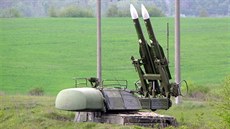 Odpalovací vozidlo systému Buk-M1 ukrajinské armády