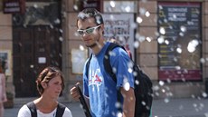 Pochod silných ps� centrem Olomouce (26. 7. 2014).