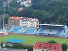 Nový Mstský stadion v Ústí nad Labem. Fotbalisté se konen dokali dstojného...
