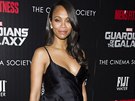 Thotná Zoe Saldana na promítání filmu Stráci Galaxie (New York, 29. ervence...