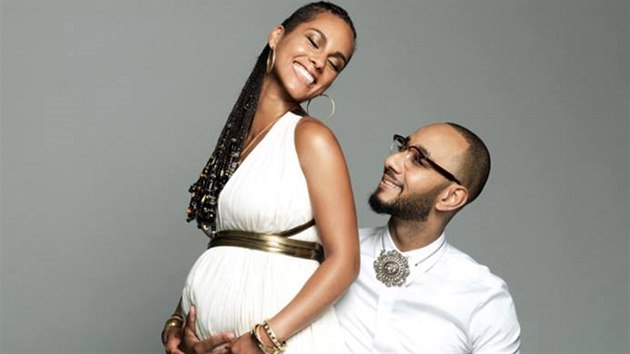 Thotn Alicia Keys a jej manel Swizz Beatz (31. ervence 2014)