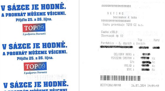 Zadní a přední strana tiketů, které se tisknou na dostizích v Pardubicích i...