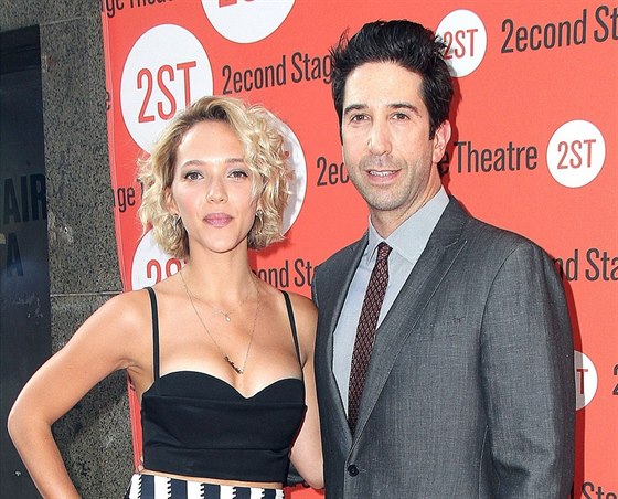 Zoe Buckmanová a David Schwimmer (New York, 30. ervence 2014)