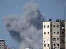 Kou po explozi ve mst Gaza, dle svdk na místo útoilo izraelské letectvo...
