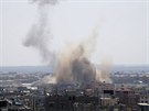 Kou v Rafáhu, dle svdk na místo útoilo izraelské letectvo (8. srpna 2014)