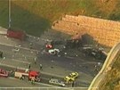 Tragická nehoda a kolony na Praském okruhu z policejního vrtulníku