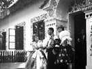 Pvodní ornamenty na Slovácké búd. Snímek je z 8. srpna 1937.