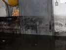 Voda v nedli zatopila strojovnu zimního stadionu v Rosicích.
