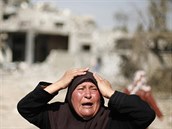 Pi izraelskm ostelovn Gazy zahynulo u tm 1 500 Palestinc (1. srpna...