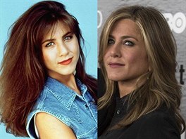 George Clooney a Jennifer Anistonová v 90. letech a v roce 2014