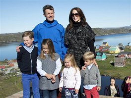Dánský korunní princ Frederik, princezna Mary a jejich dti: princ Christian,...