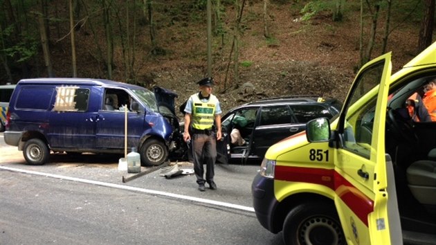 Dopravn� nehoda u �t�chovic (9. srpna 2014).