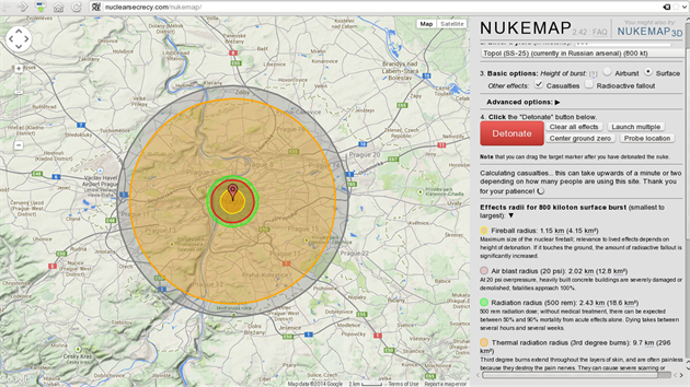 Aktuln nejmocnj jadernou zbran v ruskm arzenlu je mezikontinentln balistick stela SS-25 Topol. Exploze jej bojov hlavice by mla slu rovnajc se ekvivalentu 800 kilotun trinitrotoluenu.