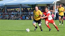 V týmu Houslic, sloeného z herc a fotbalist televizního seriálu a filmu...