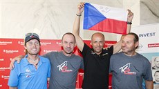 Horolezci (zleva) Honza Trávníek, Petr Maek, Radek Jaro a Martin Havlena na...