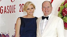 Monacký kníe Albert II. a knna Charlene na Red Cross Gala (Monte Carlo, 1....