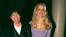 Mick Jagger a jeho bývalá manelka Jerry Hallová
