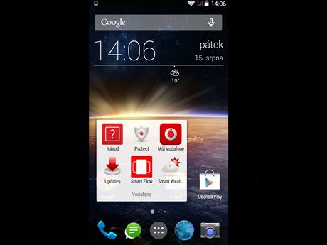 Domovsk obrazovka telefonu Vodafone Smart 4 Power