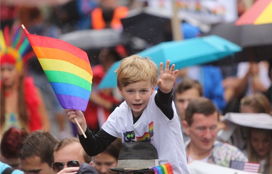 Prague Pride 2014, pochod hrdosti homosexuál, bisexuál a transsexuál (ilustraní foto)