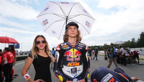 Karel Hanika dojel na Velké cen Brna silniních motocykl ve tíd Moto3 na...